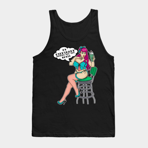 Thick Pinup Milkshake Tank Top by VixxxenDigitalDesign